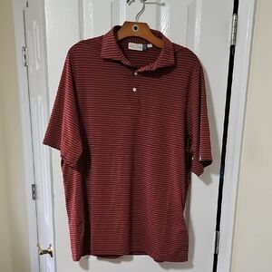 KJUS Maroon Striped Polo Shirt